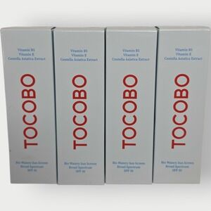 LOT OF 4 TOCOBO Bio Watery Sunscreen, Broad Spectrum‎ Spf 50 Vitamin B +E 1.35oz